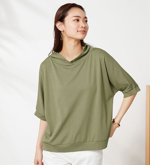 BELLUNA（ベルーナ）の「フード風衿デザインプルオーバー（カットソー）」｜詳細画像