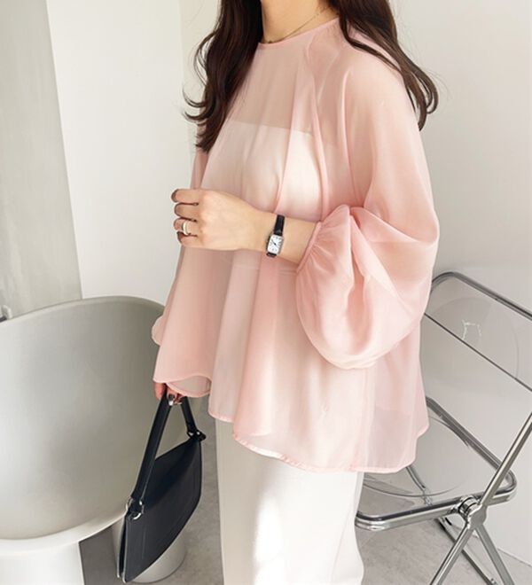 GeeRA（ジーラ）の「バックリボンシアーブラウス（ブラウス）」｜詳細画像