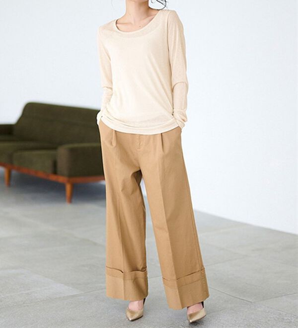 RANAN（ラナン）の「レディシルエットシアートップス（カットソー）」｜詳細画像