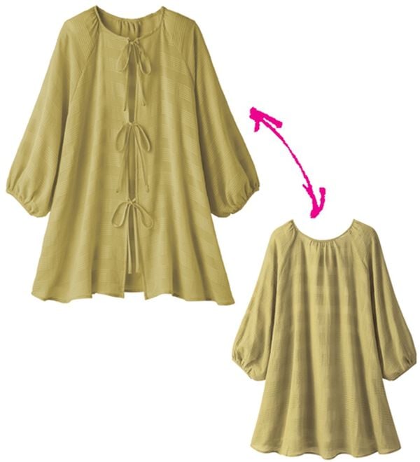 ルフラン（ルフラン）の「ゆるぽわ＊綿１００％リボンブラウス（ブラウス）」｜詳細画像