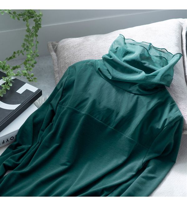 YU'NOW（ユナウ）の「【吸湿発熱】【抗菌防臭】ハイネックシアーインナー（肌着・インナーウェア）」｜詳細画像