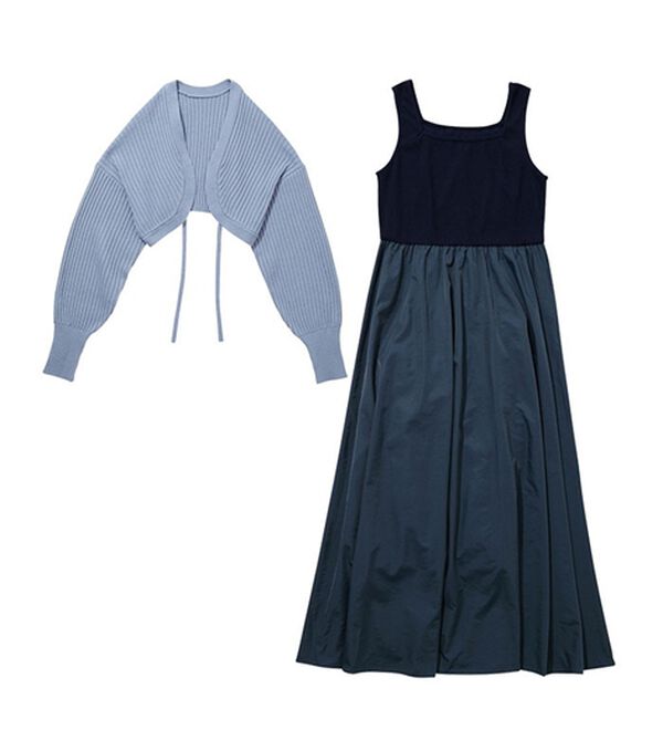 GeeRA（ジーラ）の「ニットボレロ＆ドッキングワンピースセット（ドッキングワンピース）」｜詳細画像