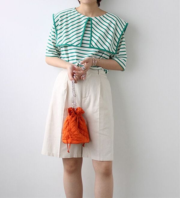 GeeRA（ジーラ）の「セーラーカラーボーダーカットソー（カットソー）」｜詳細画像