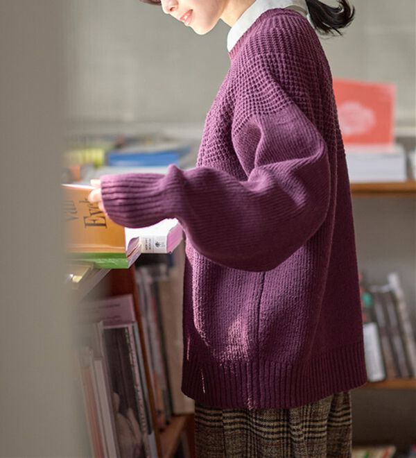 Viola e Viola（ヴィオラ エ ヴィオラ）の「【３つの機能付】求心編みニット（ニット・セーター）」｜詳細画像