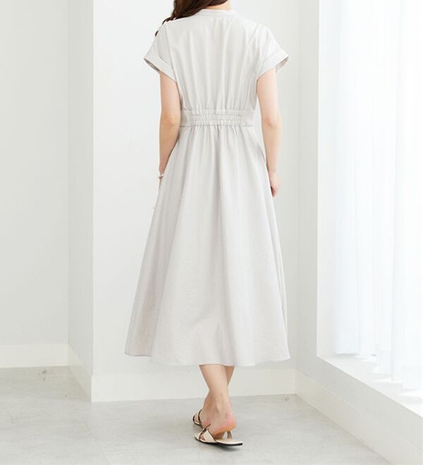 BELLUNA（ベルーナ）の「箔プリント麻調グリッターワンピース（その他ワンピース）」｜詳細画像