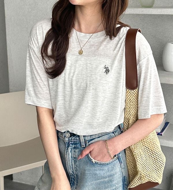 GeeRA（ジーラ）の「【Ｕ．Ｓ．　ＰＯＬＯ　ＡＳＳＮ．】スラブシアーTシャツ（Tシャツ）」｜詳細画像
