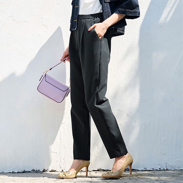 RANAN（ラナン）の「あったか！裏起毛美脚シルエットタックパンツ（フルレングスパンツ）」｜詳細画像