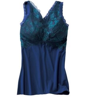 LAVIENNE（ラヴィエンヌ）の「心地よく整える大人のノンワイヤーボディシェイパー（ボディスーツ・シェイパー）」｜ネイビー