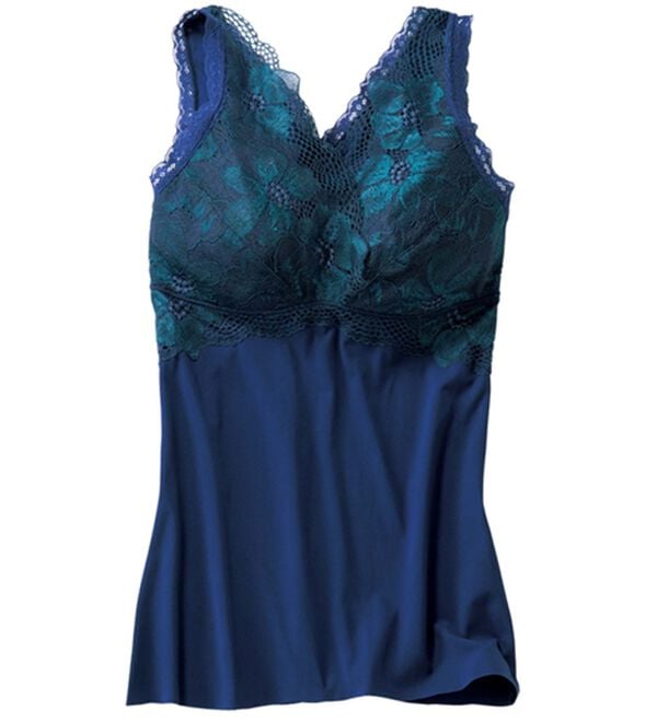 LAVIENNE（ラヴィエンヌ）の「心地よく整える大人のノンワイヤーボディシェイパー（ボディスーツ・シェイパー）」｜ネイビー