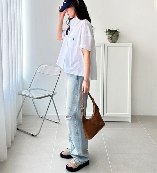 GeeRA（ジーラ）の「【ＵＳ．ＰＯＬＯ．ＡＳＳＮ】オーバーサイズ半袖シャツ（シャツ）」｜詳細画像