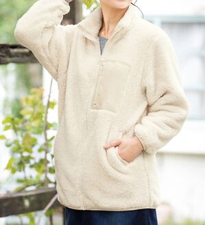 「ふわふわフリースジャケット（パジャマ・ルームウェア）」｜詳細画像