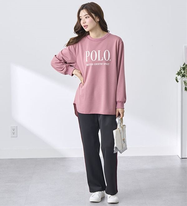 BELLUNA（ベルーナ）の「【ＰＯＬＯ　ＢＣＳ】ウォーキングジャージパンツ（フルレングスパンツ）」｜詳細画像