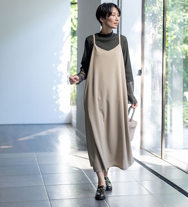 BELLUNA（ベルーナ）の「【2点セット】袖切替プルオーバー付ワンピアンサンブル（その他ワンピース）」｜詳細画像