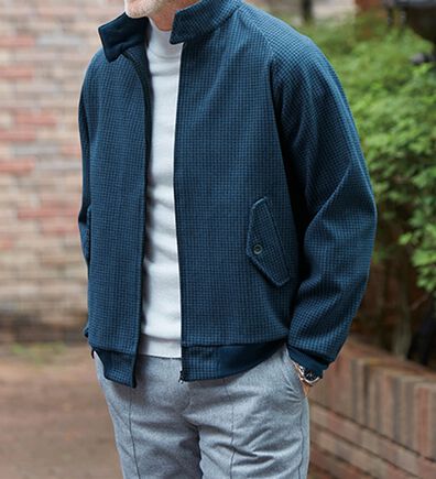 「メルトンジャージスイングトップ（メンズジャケット）」