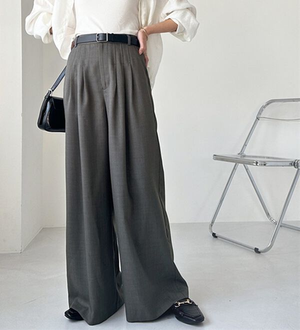 GeeRA（ジーラ）の「３タックワイドパンツ（フルレングスパンツ）」｜詳細画像