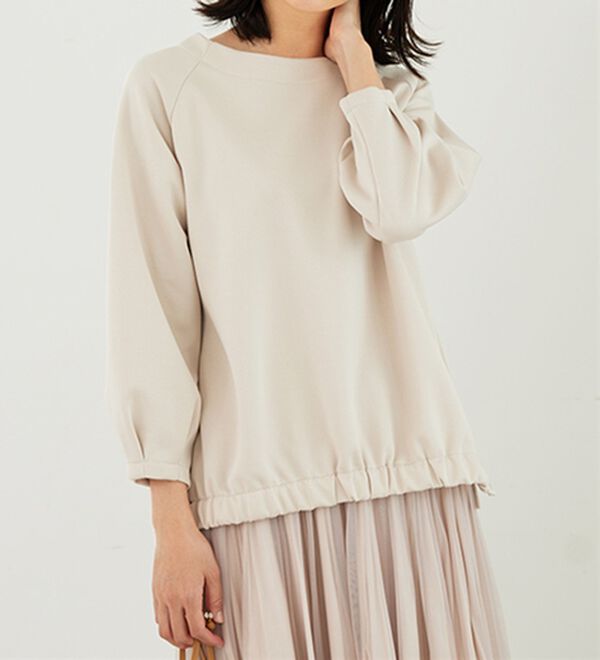 BELLUNA（ベルーナ）の「軽やか！メッシュダンボールプルオーバー（カットソー）」｜詳細画像