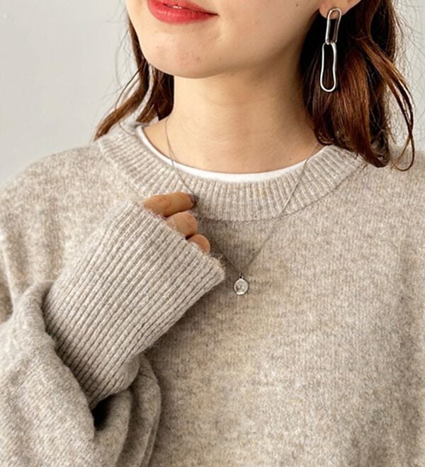 GeeRA（ジーラ）の「ゆるっと柔らか！袖ボリュームメランジニット（ニット・セーター）」｜詳細画像