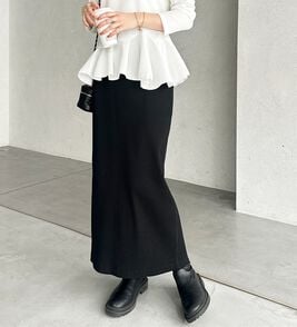 GeeRA（ジーラ）の「【着回し力◎】楽ちんすっきり見え！リブロングスカート（ロングスカート）」