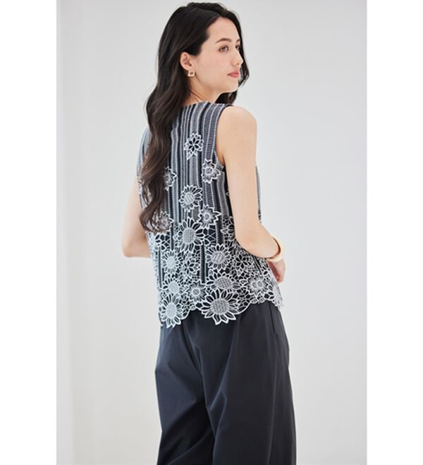 RANAN（ラナン）の「ひんやり！レース使いプルオーバー（ブラウス）」｜詳細画像