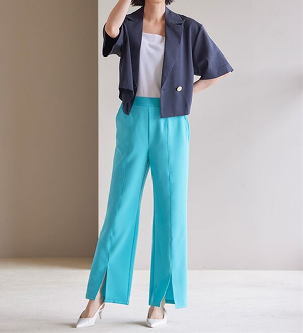 RANAN（ラナン）の「機能付センタースリットフレアーパンツ（フルレングスパンツ）」｜詳細画像