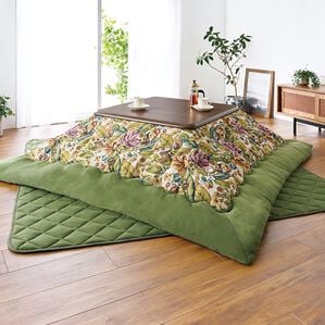 「ゴブラン織こたつ布団３点セット・継ぎ脚付リビングこたつ４点セット（こたつテーブル）」｜グリーンフラワー