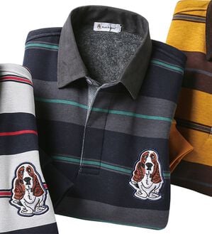 「＜ハッシュパピー＞ビッグドッグ裏シャギーラガーポロ（メンズポロシャツ）」｜ネイビー