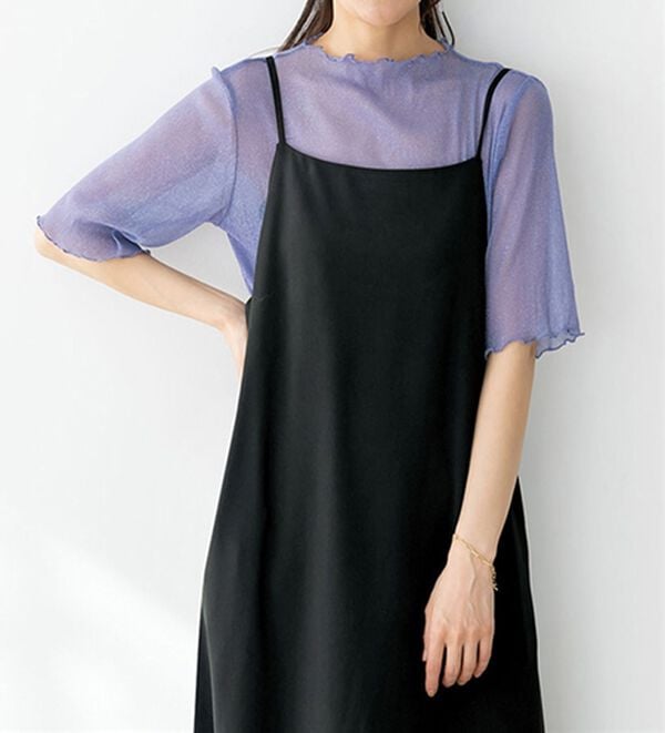 BELLUNA（ベルーナ）の「ラメシアーメロー使いトップス（カットソー）」｜詳細画像