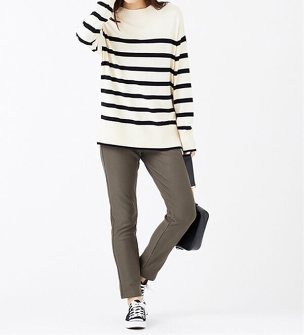 BELLUNA（ベルーナ）の「マシュマロみたいな裏ベロアなめらかストレッチパンツ（フルレングスパンツ）」｜詳細画像