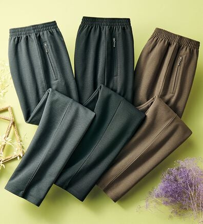 ルフラン（ルフラン）の「【３本組】やわらか裏起毛ちりめんパンツ（フルレングスパンツ）」