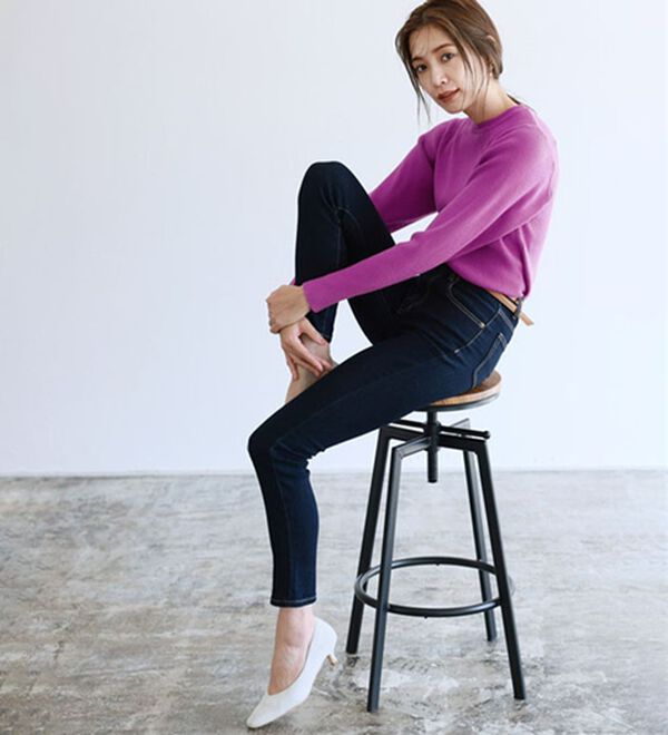 Pierrot（ピエロ）の「クルーネックリブニット（ニット・セーター）」｜詳細画像