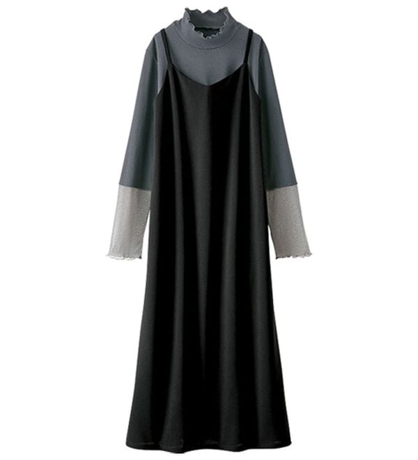 BELLUNA（ベルーナ）の「【2点セット】袖切替プルオーバー付ワンピアンサンブル（その他ワンピース）」｜詳細画像