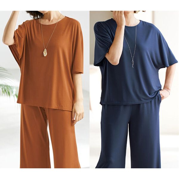 BELLUNA（ベルーナ）の「【２着組】ヒンヤリ冷感！イージーセットアップ（セットアップ）」｜2着組