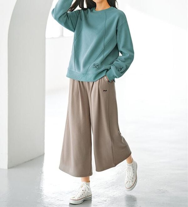 BELLUNA（ベルーナ）の「＜ＦＩＬＡ＞裏シャギータック使いガウチョパンツ（ワイドパンツ・ガウチョ）」｜詳細画像