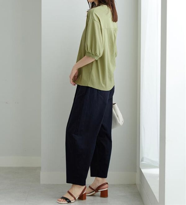 BELLUNA（ベルーナ）の「デザインリブ使いふんわり袖プルオーバー（カットソー）」｜詳細画像