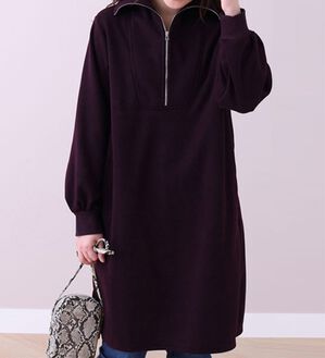 BELLUNA（ベルーナ）の「ハーフジップデザイン裏起毛ワンピース（その他ワンピース）」｜詳細画像