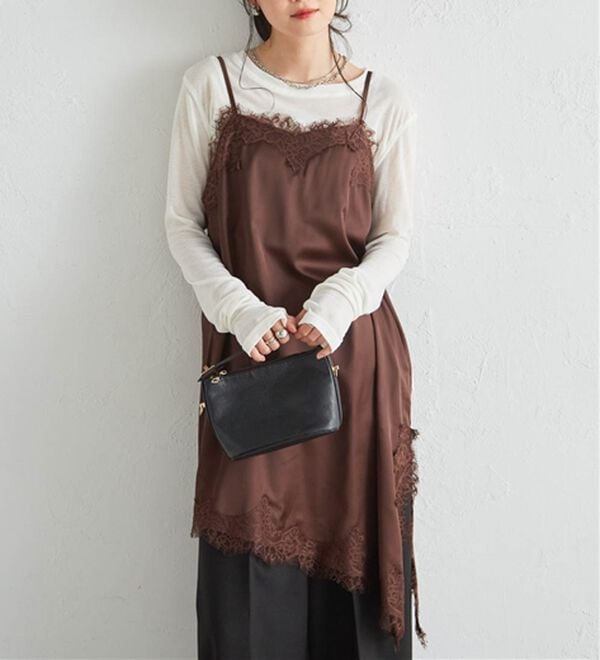 RANAN（ラナン）の「アシメレースサテンチュニック（チュニック）」｜詳細画像