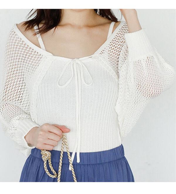 GeeRA（ジーラ）の「ボレロカーディガン＆キャミセット（アンサンブル）」｜詳細画像