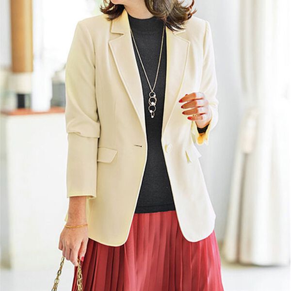 BELLUNA（ベルーナ）の「洗える！暖か蓄熱素材テーラードジャケット（テーラードジャケット）」｜詳細画像