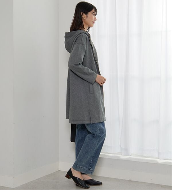 BELLUNA（ベルーナ）の「衿デザインロング丈パーカー（パーカー）」｜詳細画像