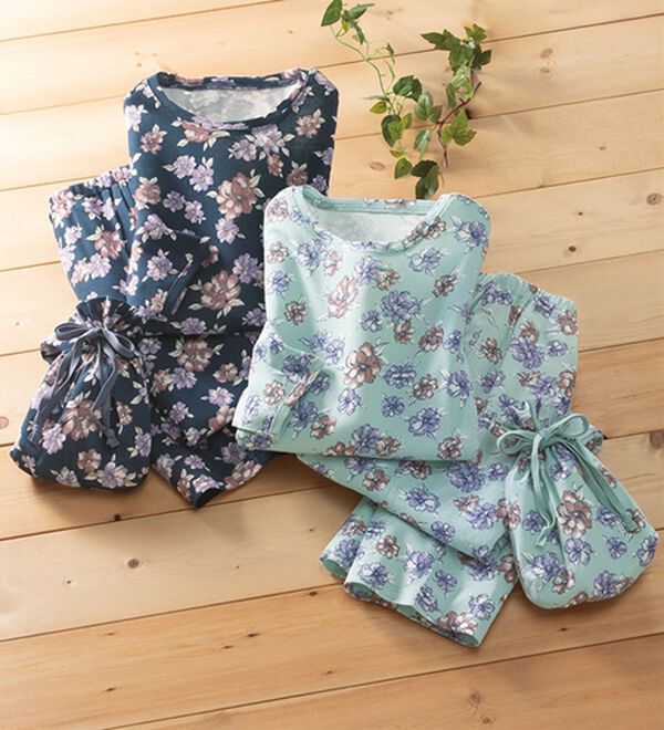 2着組】綿100％花柄トラベルパジャマ - ベルーナ【公式】