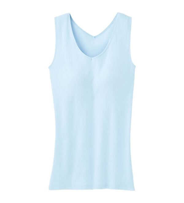 「ひんやり綿100％背中フリー　カップ付きインナー　【ＭＶＳ】（ブラトップ・カップ付きインナー）」｜詳細画像