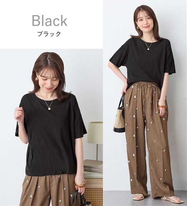 Viola e Viola（ヴィオラ エ ヴィオラ）の「ほんのり透け感綿混セミシアートップス（カットソー）」｜詳細画像