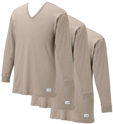 「【３枚組】＜クロコダイル＞極温（Ｒ）厚地×裏起毛綿１００％インナー（メンズ肌着・インナーウェア）」