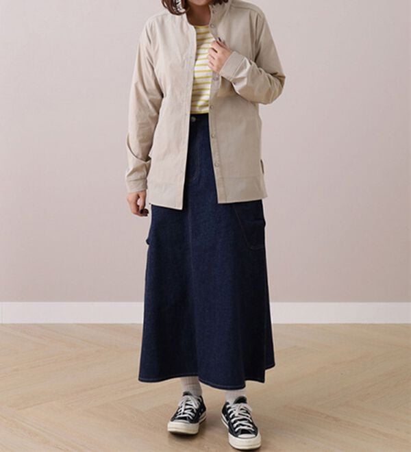 BELLUNA（ベルーナ）の「＜ｓｏｒａｆｕｋｕ＞花粉対策！スタンドカラーシャツ（シャツ）」｜詳細画像