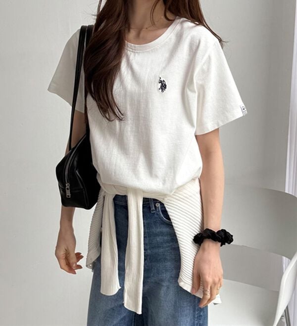 GeeRA（ジーラ）の「【ＵＳ．ＰＯＬＯ．ＡＳＳＮ】接触冷感ワンポイント刺繍Ｔシャツ（Tシャツ）」｜詳細画像