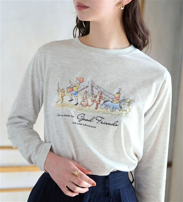 BELLUNA（ベルーナ）の「＜Ｄｉｓｎｅｙ＞【プー】プリント長袖Tシャツ（カットソー）」｜詳細画像