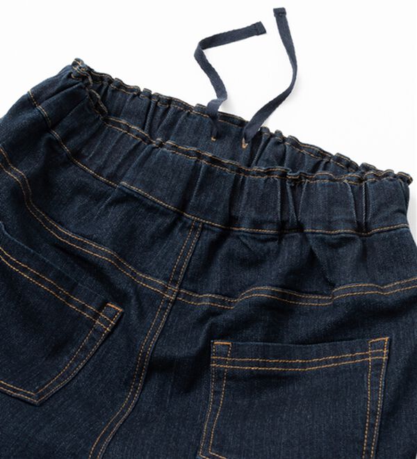 Viola e Viola（ヴィオラ エ ヴィオラ）の「のび心地すっきり楽ちんデニムチュニックパンツ（フルレングスパンツ）」｜詳細画像