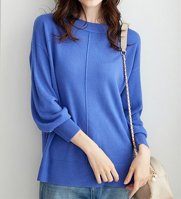 BELLUNA（ベルーナ）の「ふんわり袖カシミヤタッチプルオーバー（ニット・セーター）」｜詳細画像