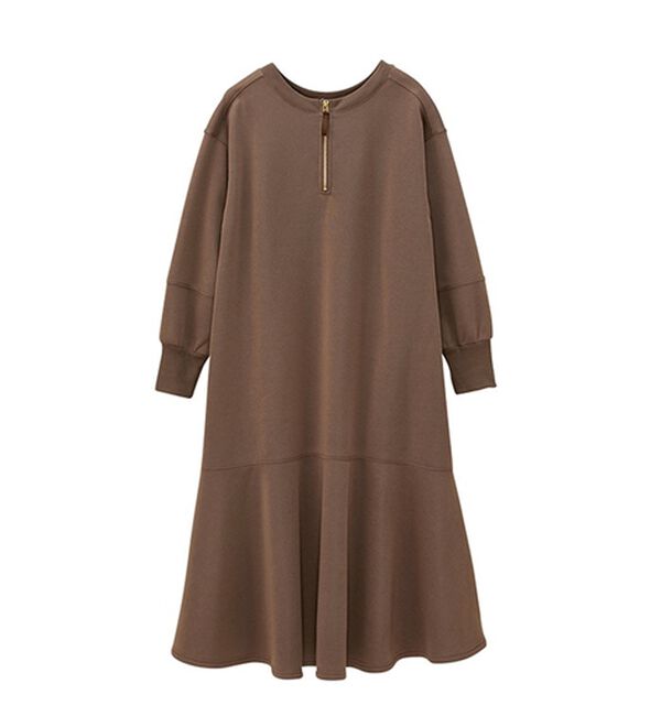 GeeRA（ジーラ）の「前後２ＷＡＹマーメイド裏起毛ワンピース（カットソーワンピース）」｜詳細画像