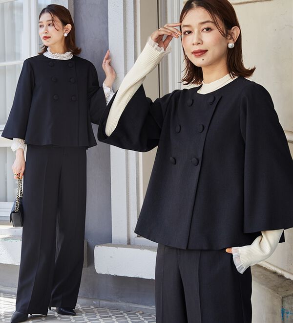 RANAN（ラナン）の「＜２点セット＞フレアージャケットワイドパンツセット（パンツスーツ）」｜詳細画像